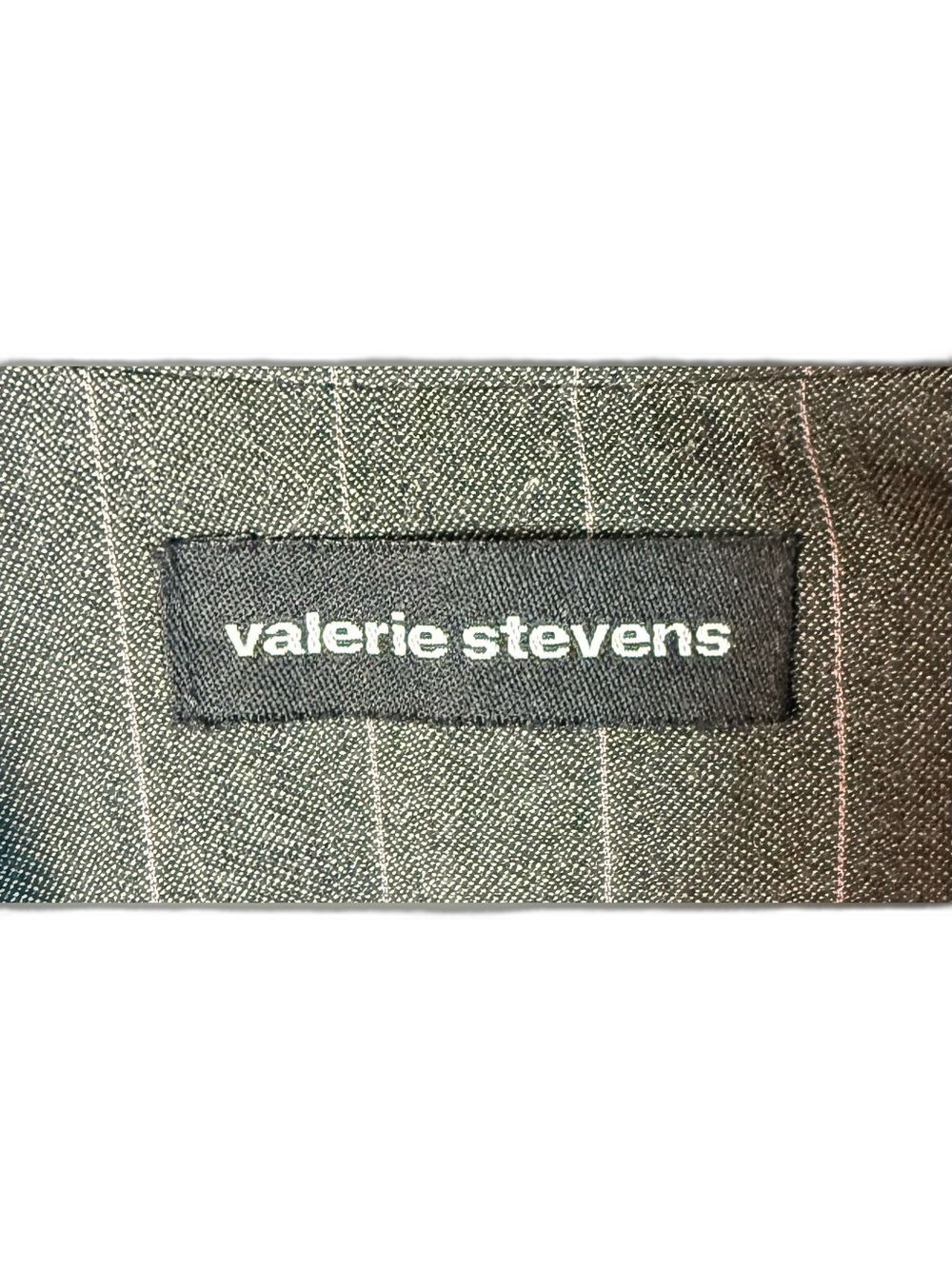 Valerie Stevens Charcoal / Pink Pinstripe Single-Button Blazer - Size 14 - Picture 4 of 5